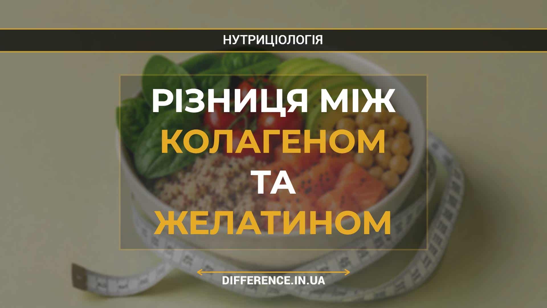Різниця між колагеном та желатином