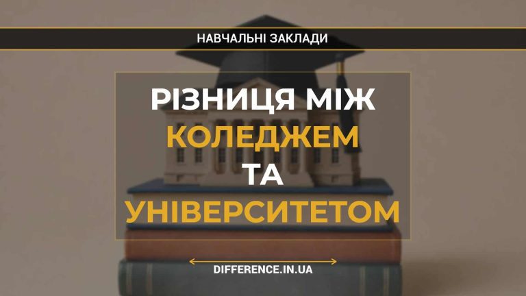Різниця між коледжем та університетом