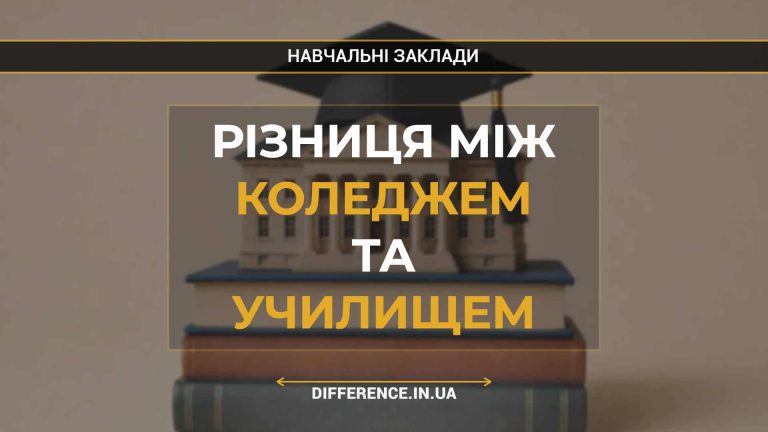 Різниця між коледжем та училищем