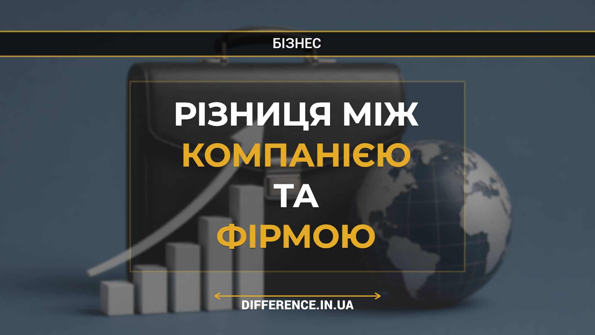Різниця між компанією та фірмою