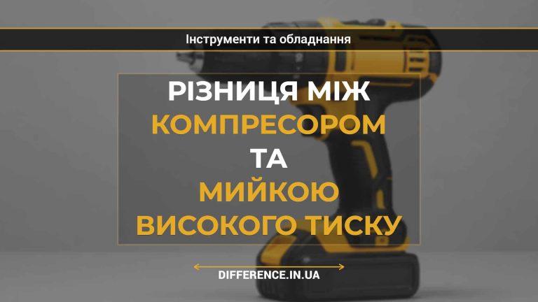 Різниця між компресором та мийкою високого тиску