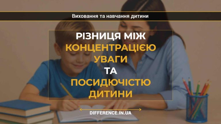 Різниця між концентрацією уваги та посидючістю дитини