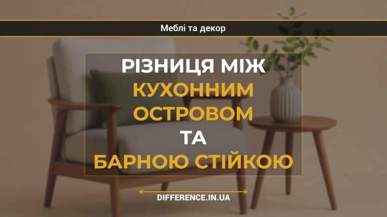 Різниця між кухонним островом та барною стійкою