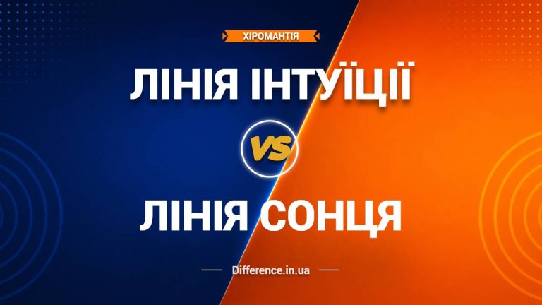 Різниця між лінією Інтуїції та лінією Сонця