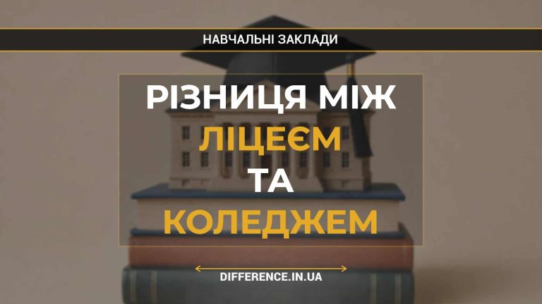 Різниця між ліцеєм та коледжем