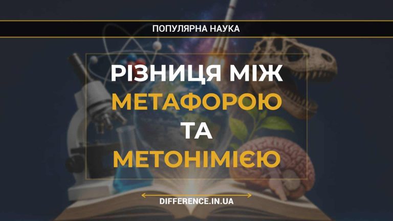 Різниця між метафорою та метонімією
