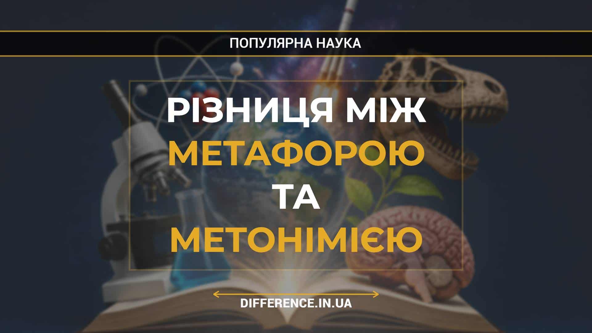 Різниця між метафорою та метонімією