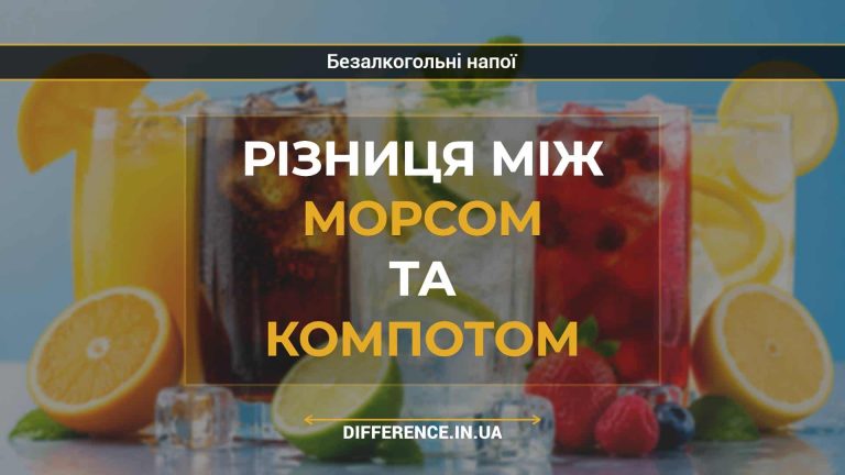 Різниця між морсом та компотом