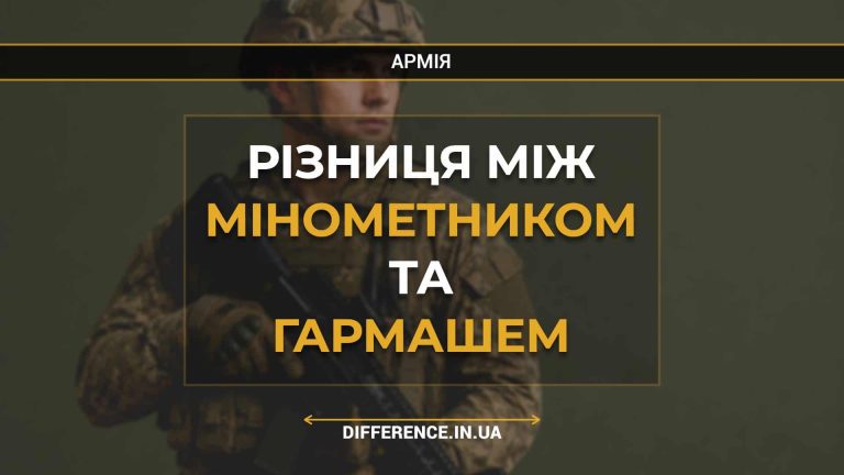 Різниця між мінометником та гармашем