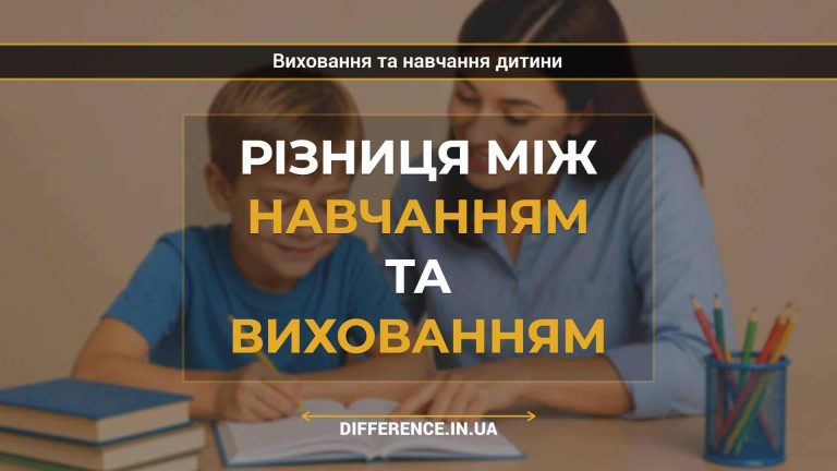 Різниця між навчанням та вихованням