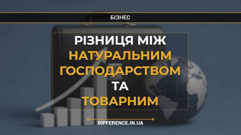 Різниця між натуральним господарством та товарним