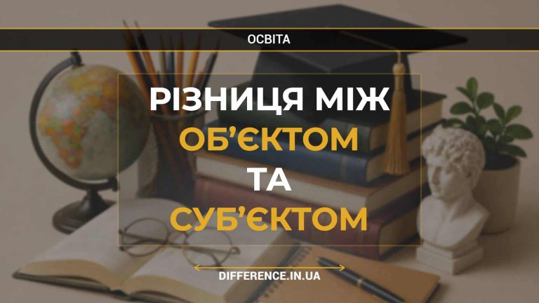 Різниця між об’єктом та суб’єктом