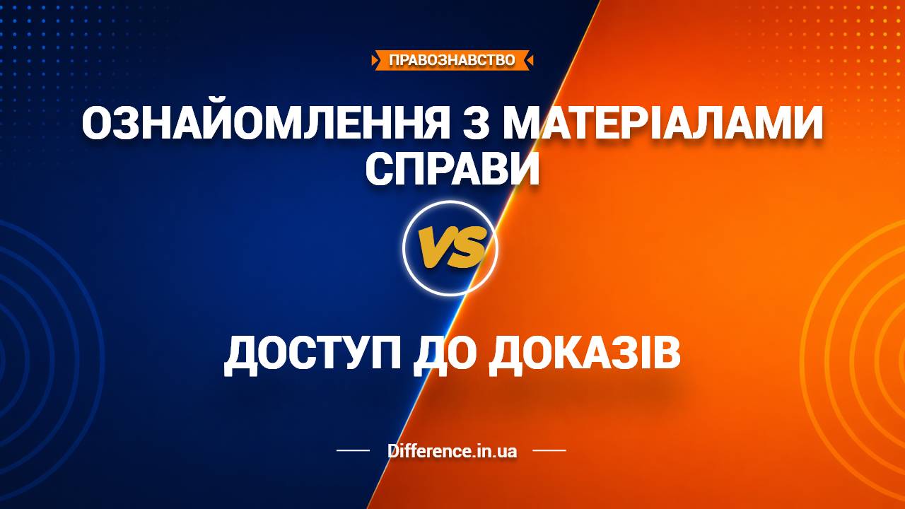 Різниця між ознайомленням з матеріалами справи та доступом до доказів (1)