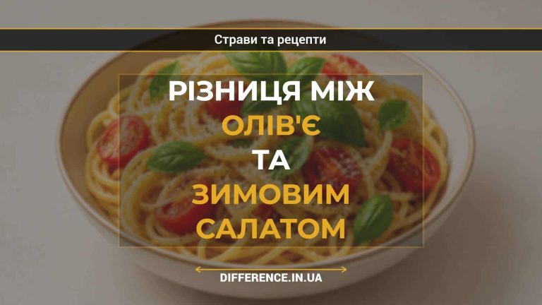 Різниця між олів'є та зимовим салатом