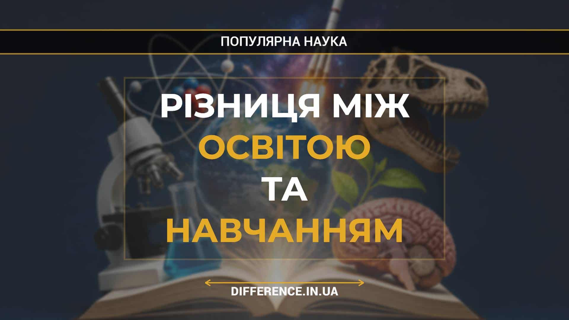 Різниця між освітою та навчанням