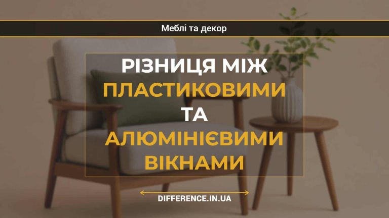 Різниця між пластиковими та алюмінієвими вікнами