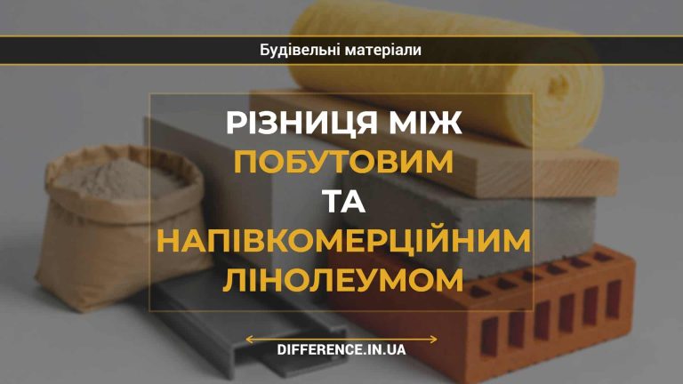Різниця між побутовим та напівкомерційним лінолеумом