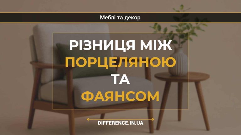 Різниця між порцеляною та фаянсом
