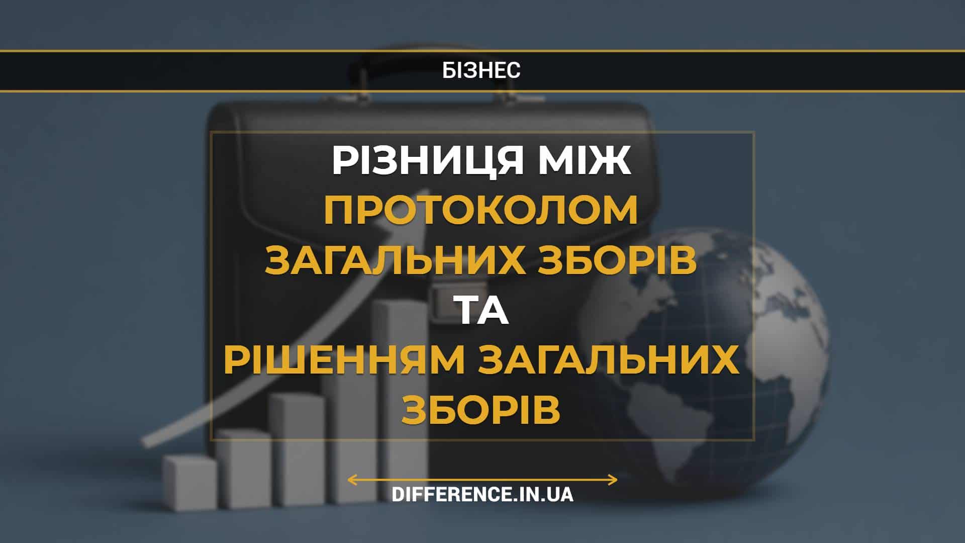 Різниця між протоколом загальних зборів та рішенням загальних зборів