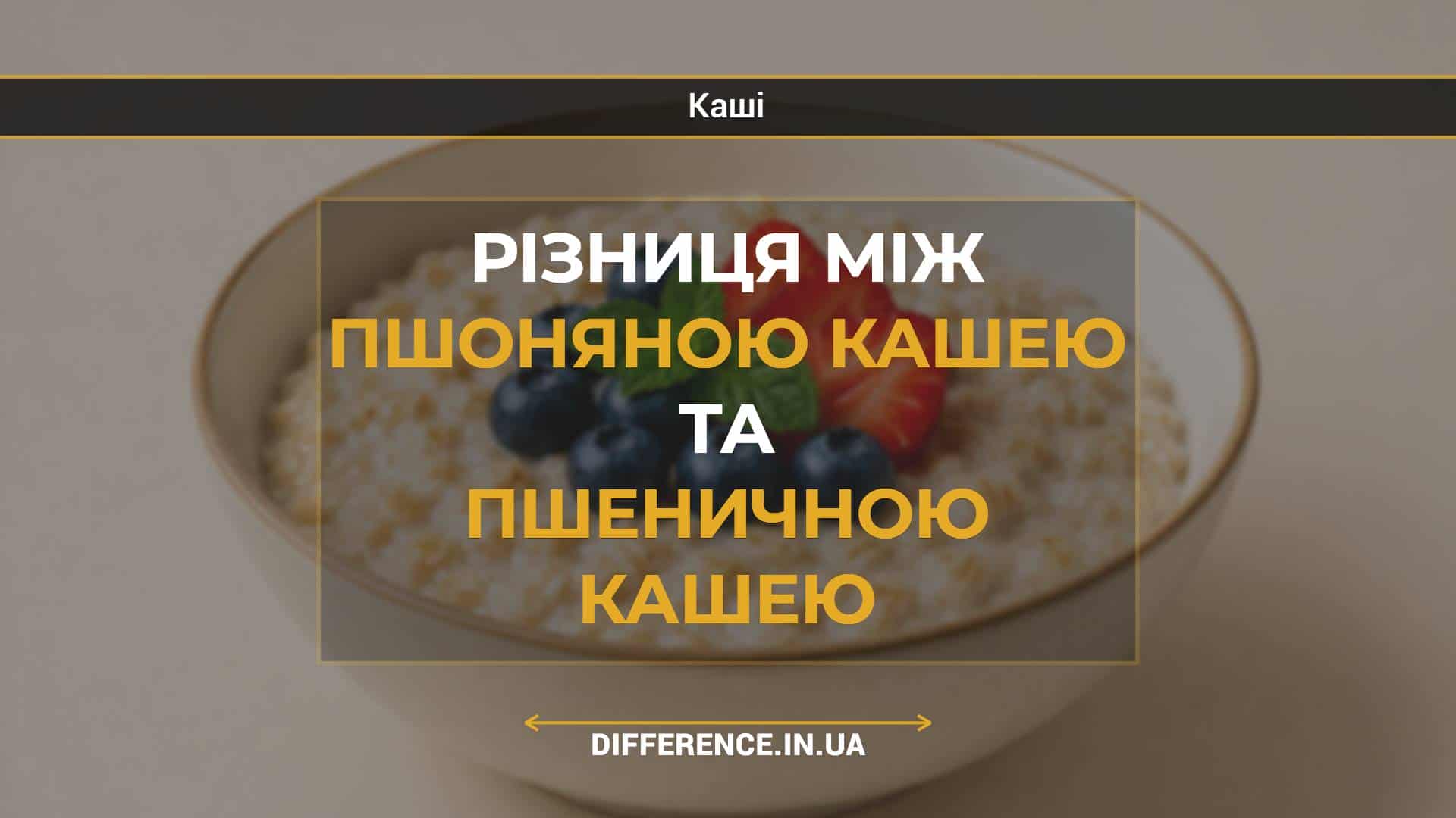 Різниця між пшоняною кашею та пшеничною кашею