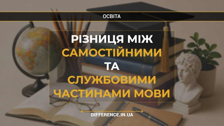Різниця між самостійними та службовими частинами мови
