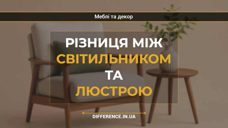 Різниця між світильником та люстрою