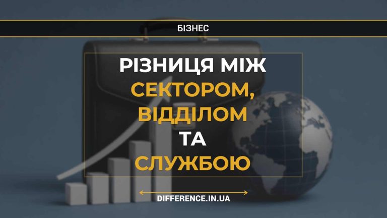 Різниця між сектором, відділом та службою