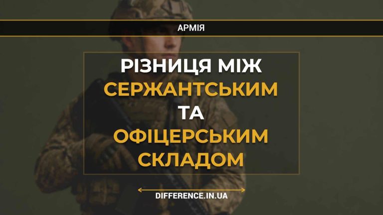 Різниця між сержантським та офіцерським складом