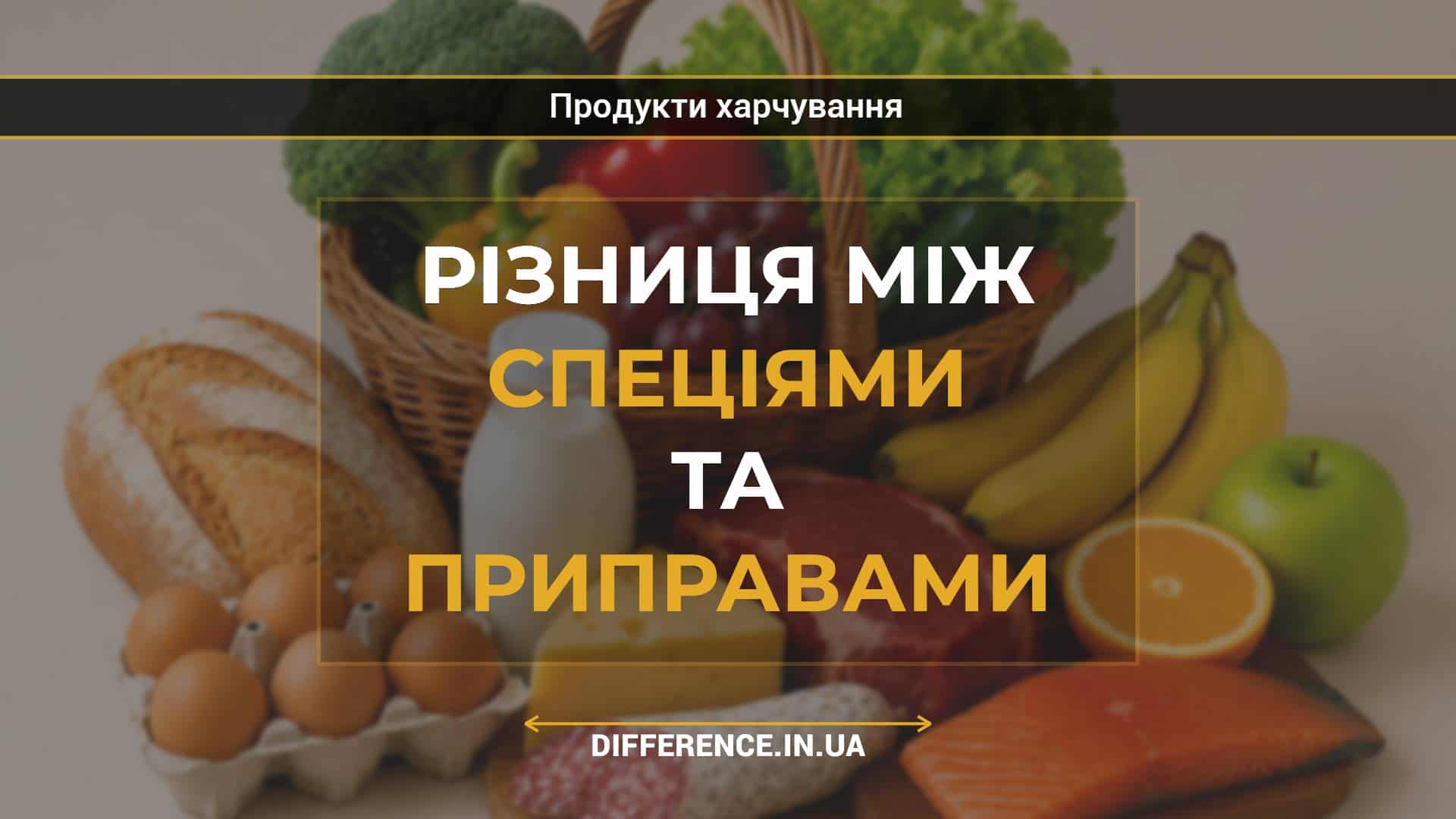 Різниця між спеціями та приправами