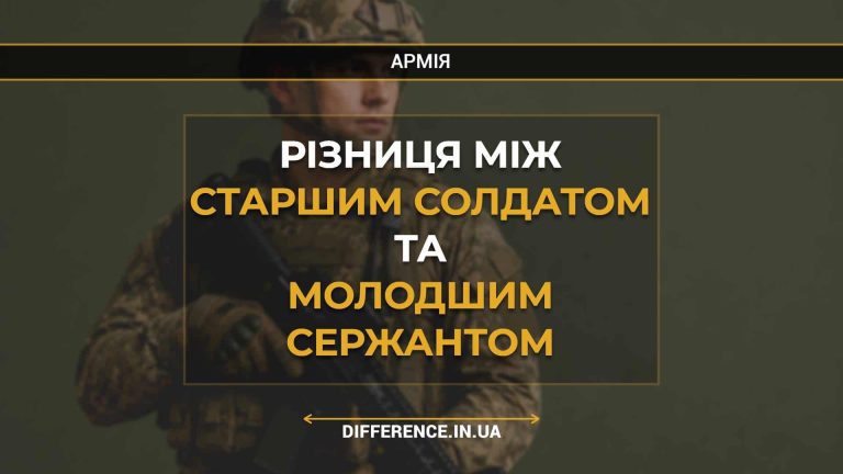 Різниця між старшим солдатом та молодшим сержантом
