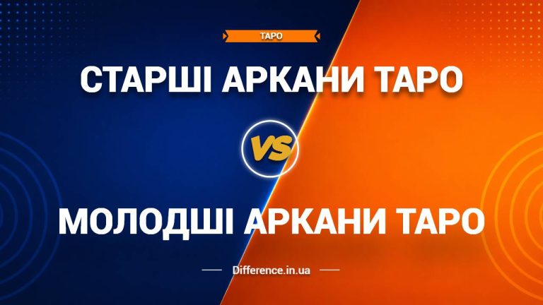 Різниця між старшими та молодшими арканами таро