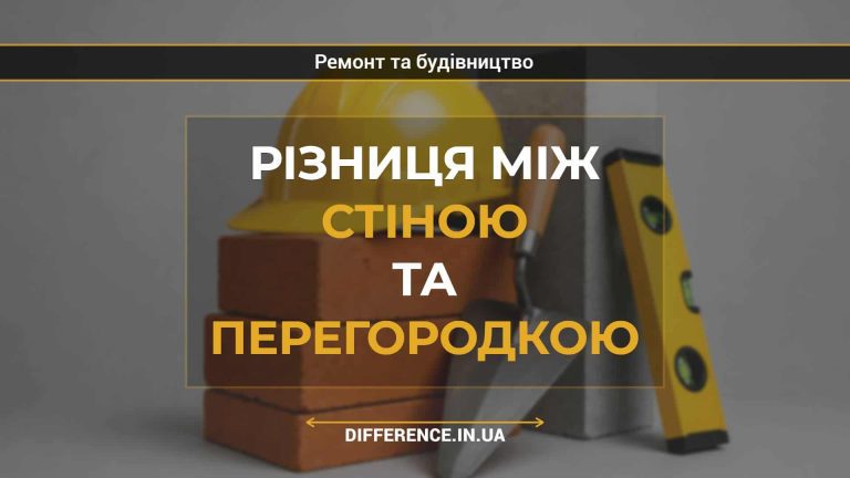 Різниця між стіною та перегородкою