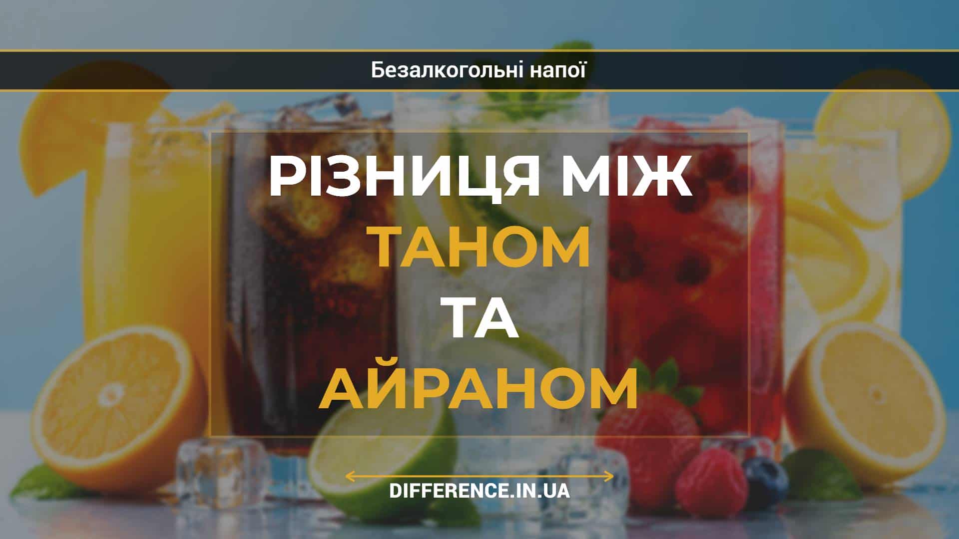 Різниця між таном та айраном