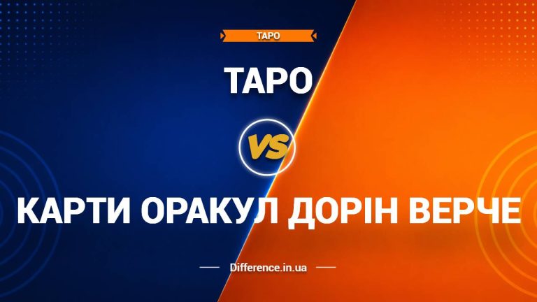 Різниця між таро та картами оракул Дорін Верче