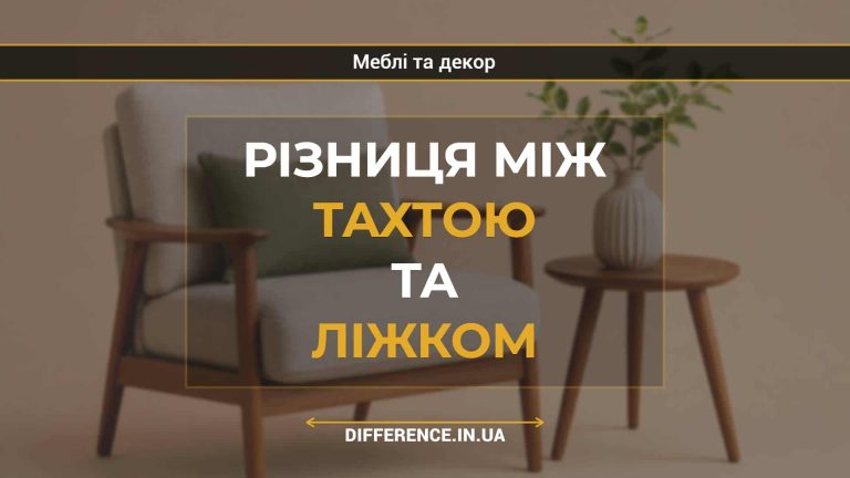 Різниця між тахтою та ліжком