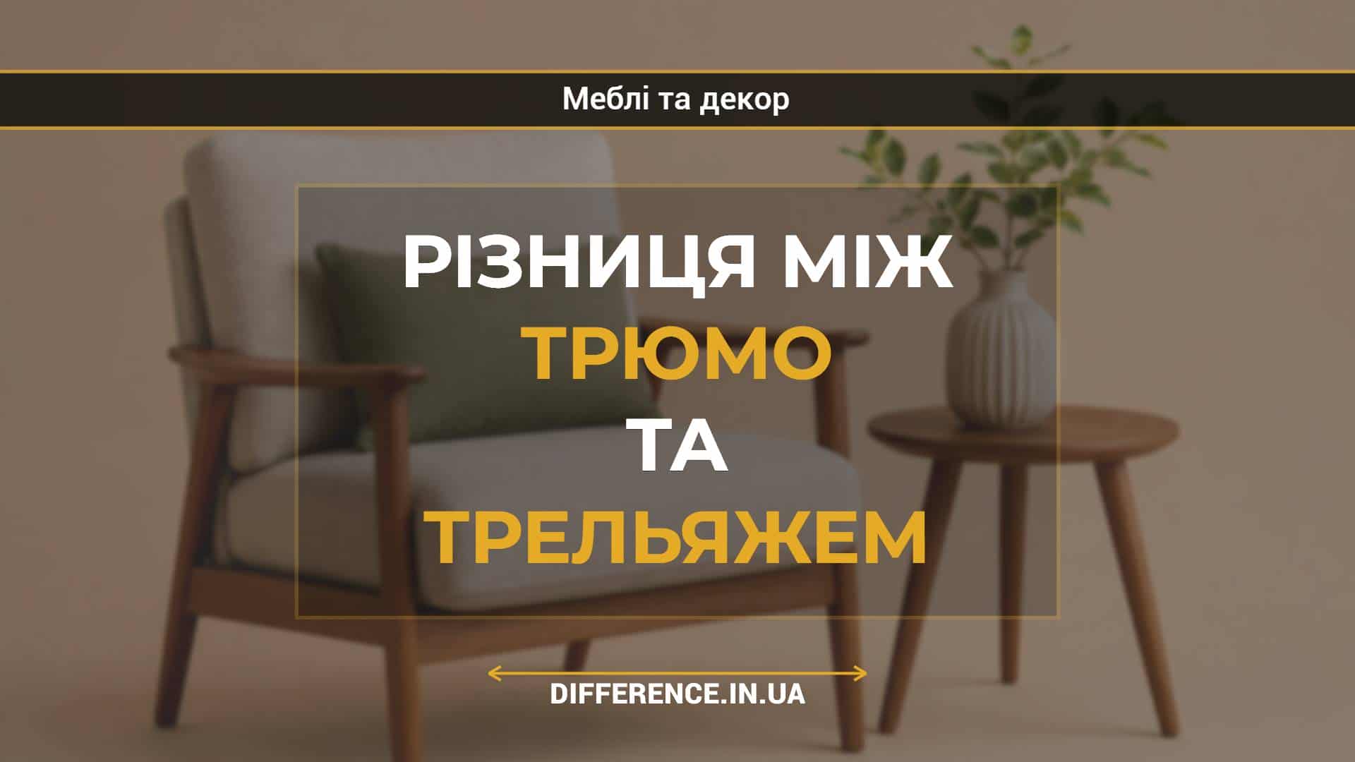 Різниця між трюмо та трельяжем