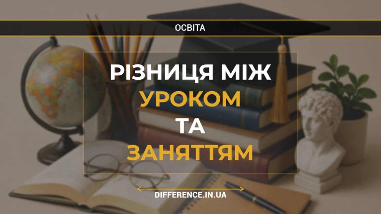 Різниця між уроком та заняттям