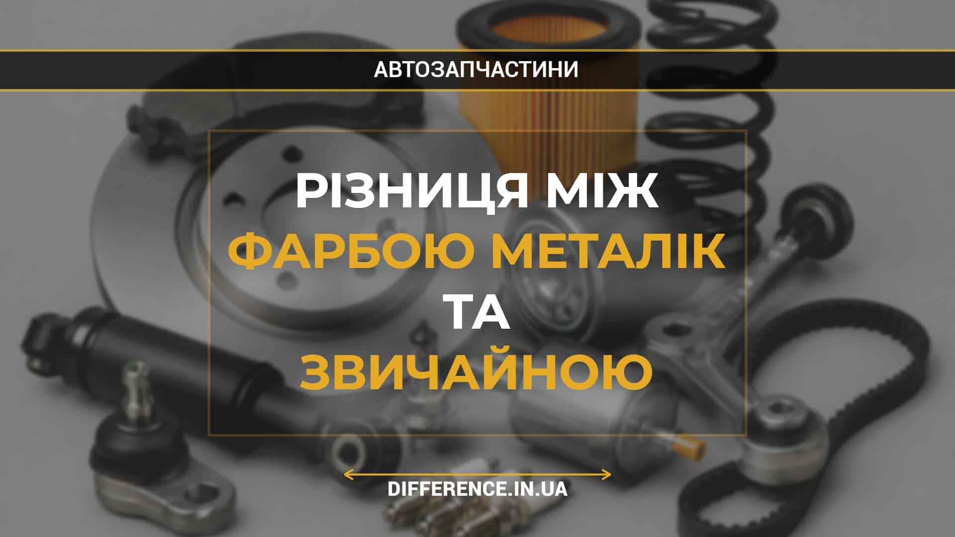 Різниця між фарбою металік та звичайною