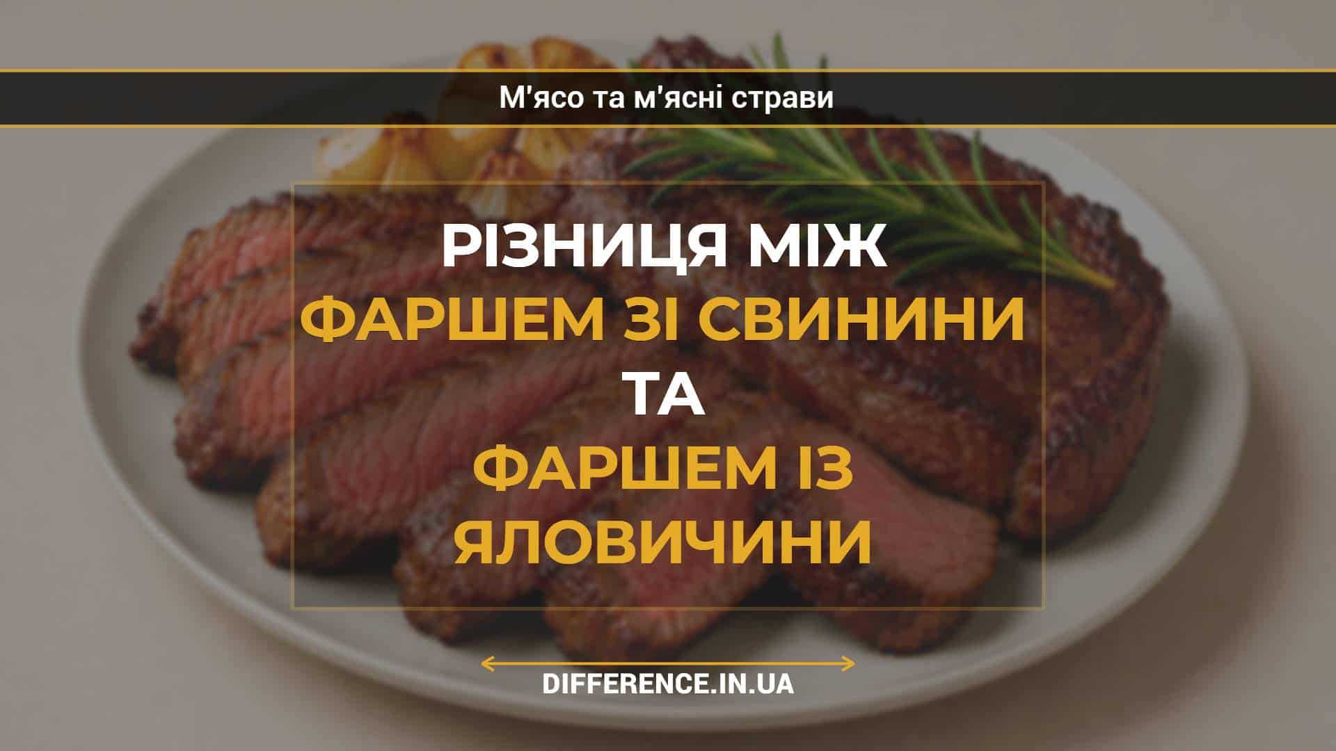 Різниця між фаршем зі свинини та фаршем із яловичини