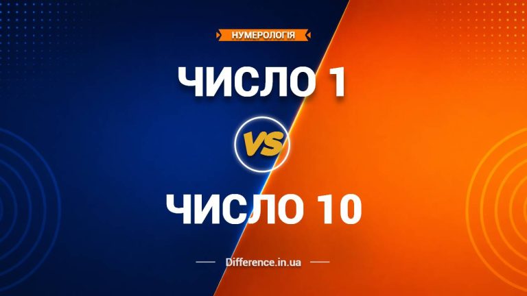 Різниця між числом 1 та числом 10 у нумерології