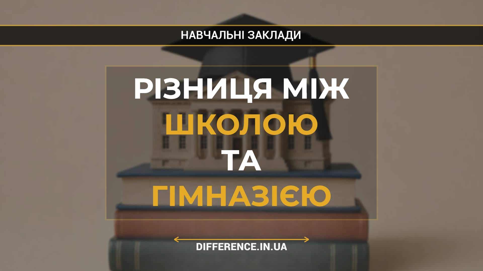 Різниця між школою та гімназією