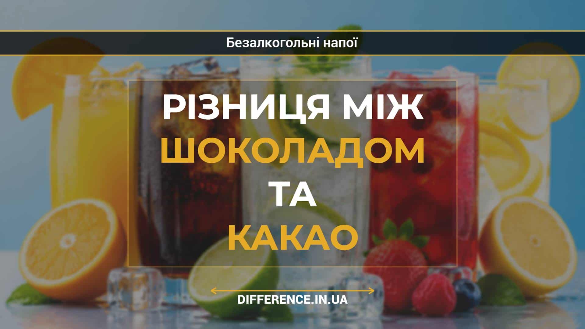 Різниця між шоколадом та какао