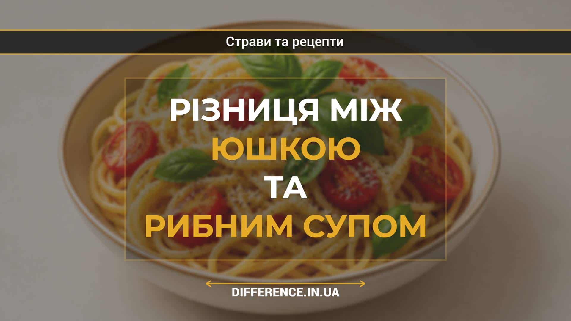 Різниця між юшкою та рибним супом