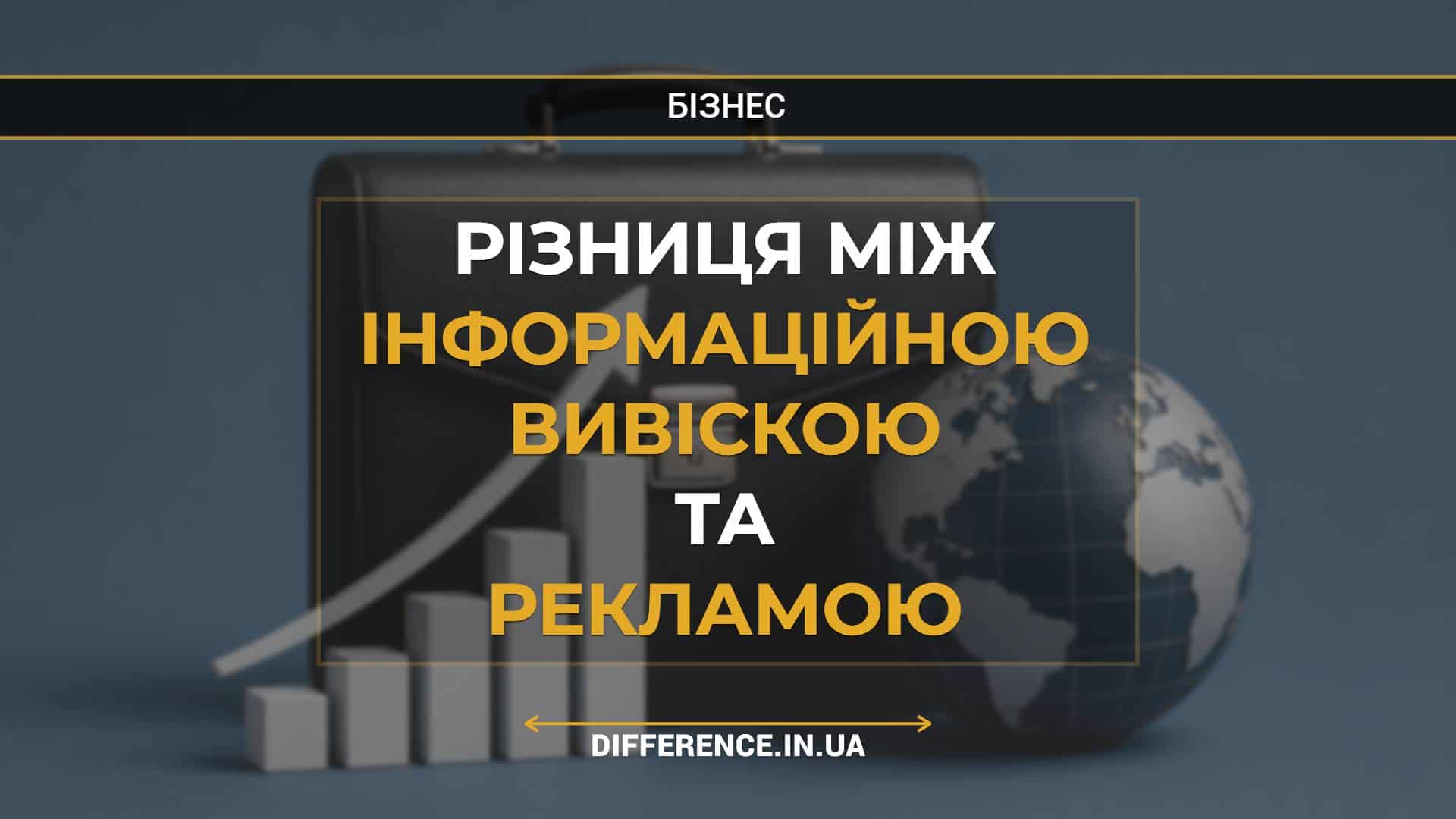 Різниця між інформаційною вивіскою та рекламою