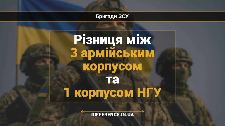 Різниця між 3 армійським корпусом та 1 корпусом НГУ