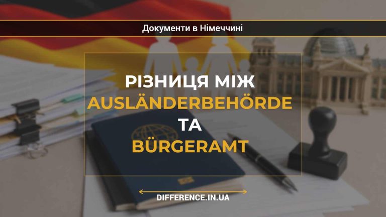 Різниця між Ausländerbehörde та Bürgeramt