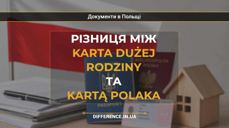 Різниця між Karta Dużej Rodziny та Kartą Polaka