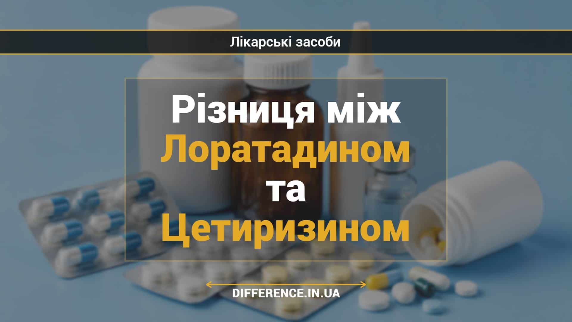 Різниця між Лоратадином та Цетиризином