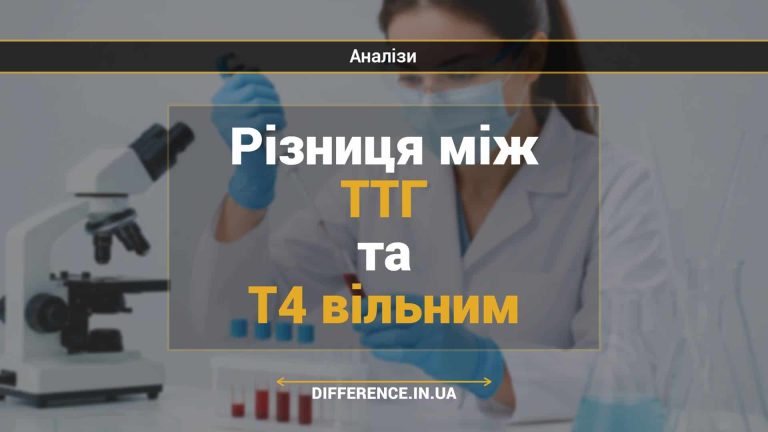 Різниця між ТТГ та Т4 вільним