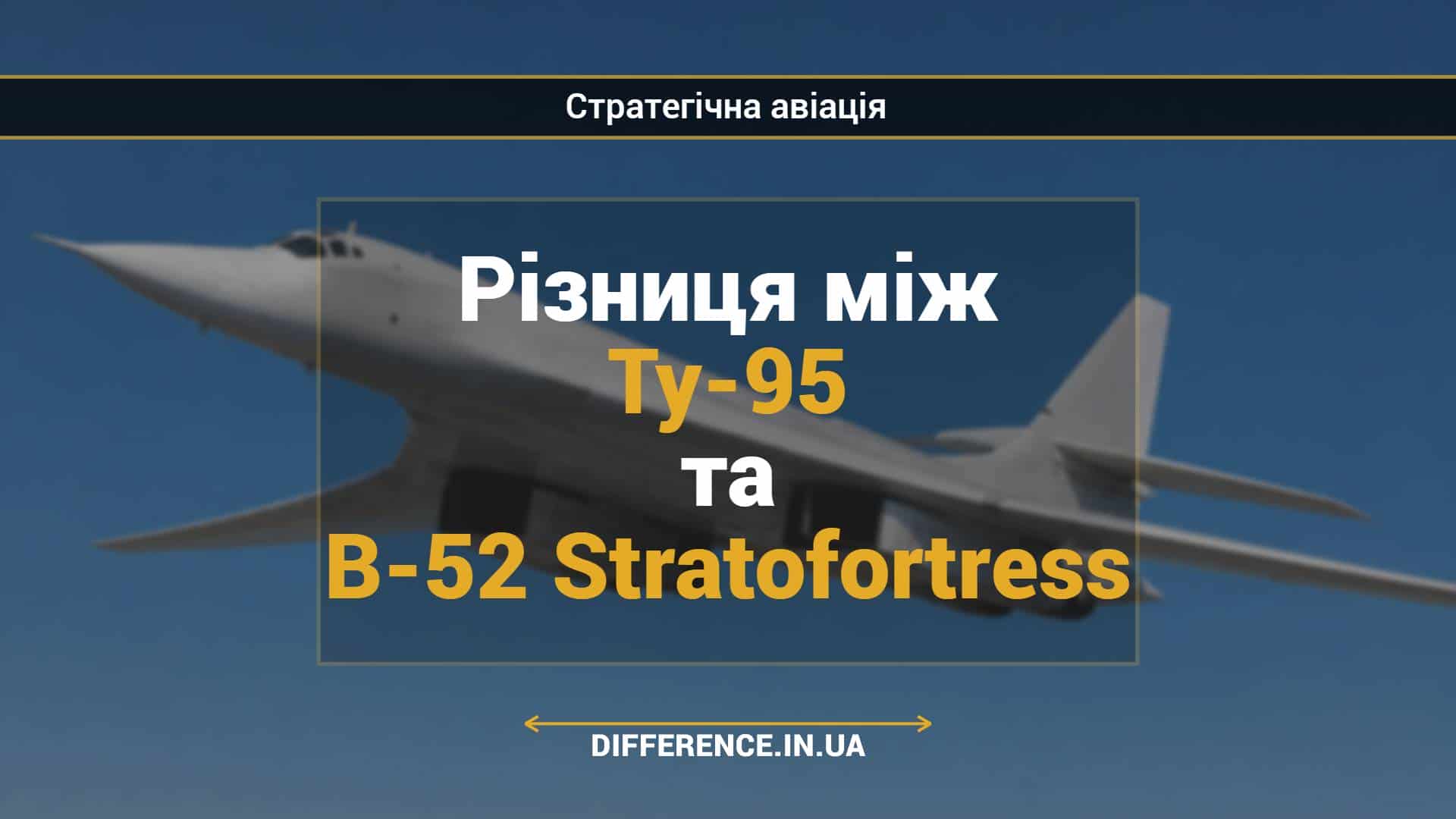 Різниця між Ту-95 та B-52 Stratofortress